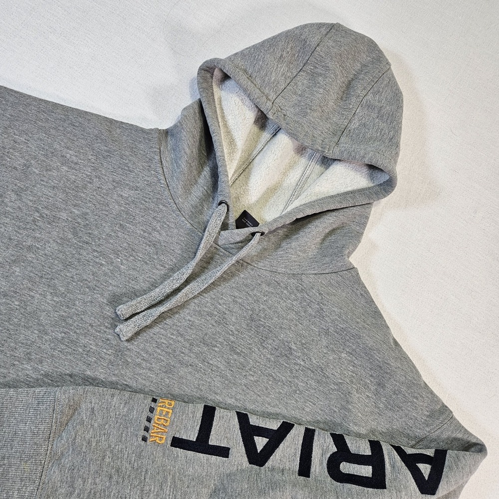 Ariat Rebar Hoodie Mens 3XL Water Repellant Grey Graphic Long Sleeve Pouch